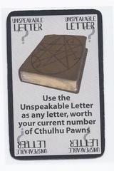 Unspeakable Words: Unspeakable Letter promo card 2014 tabletop day